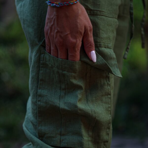 Savannah Cargo pants olive green - Image 7